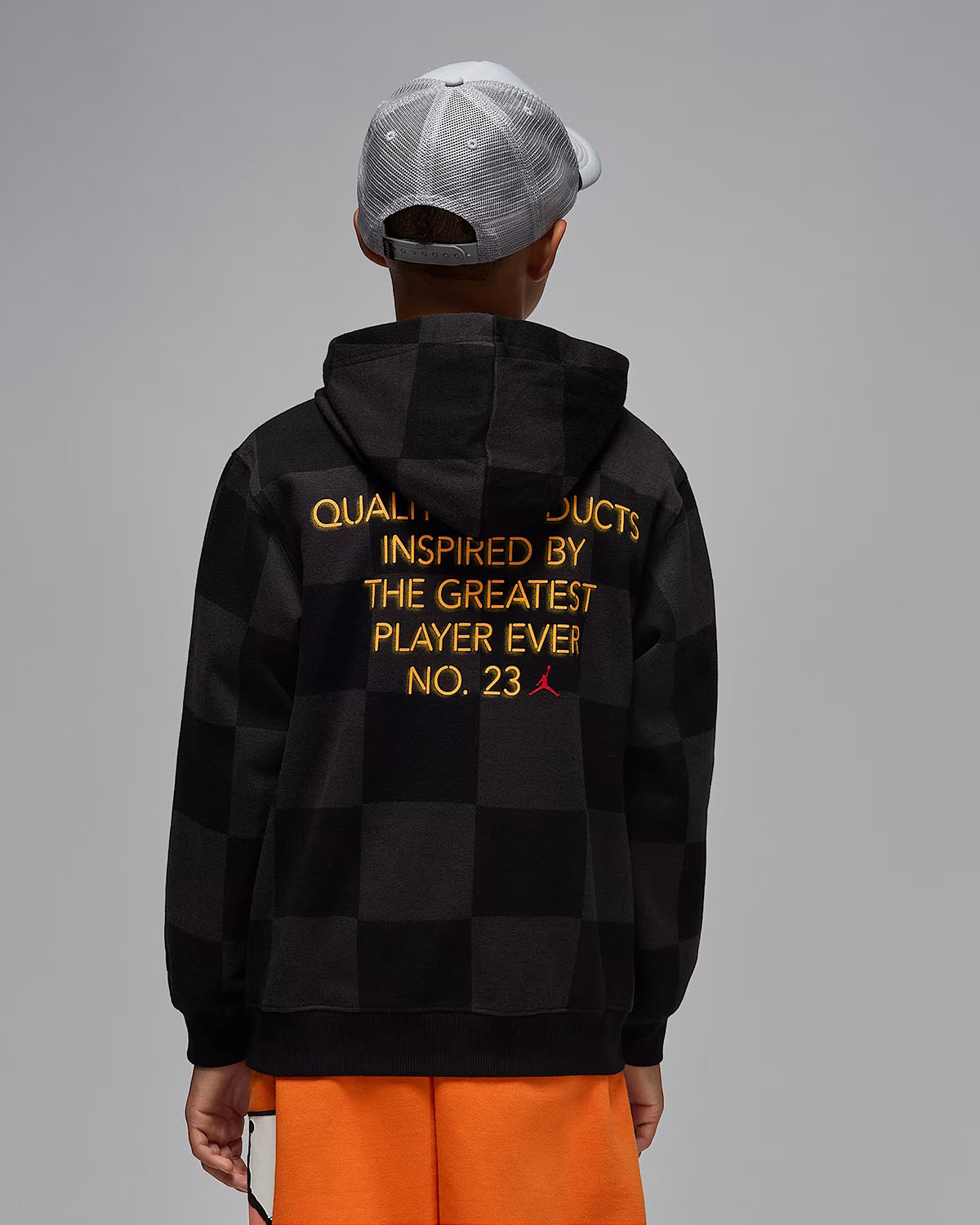Air Jordan 4 GS Pizza Boys Hoodie Black 2