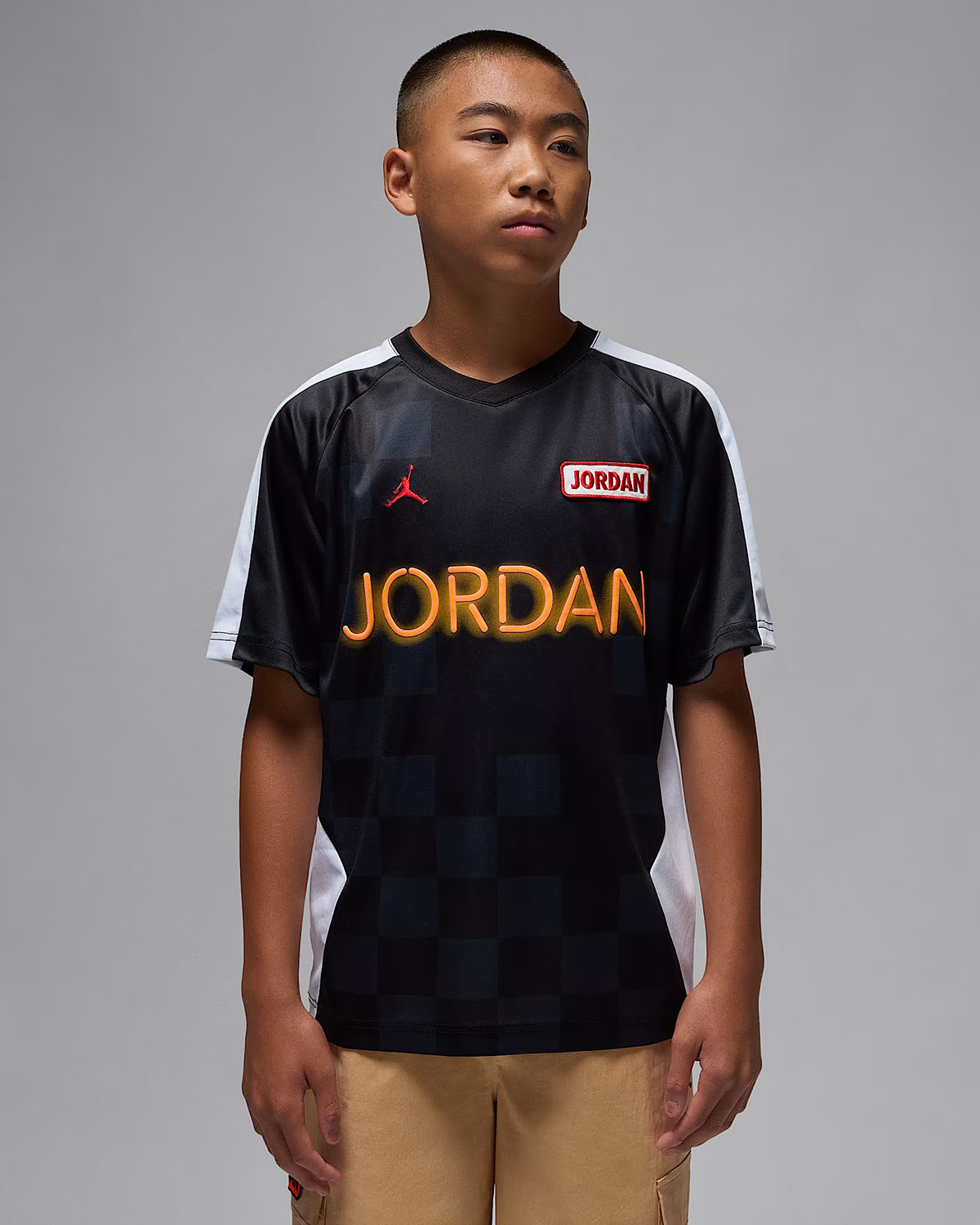 Air Jordan 4 GS Pizza Boys Jersey Black 1