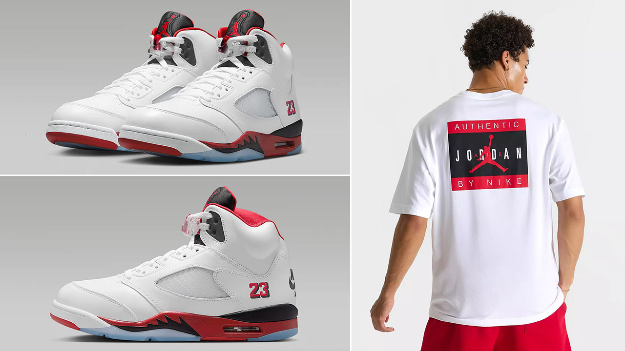 Air-Jordan-5-Fire-Red-Black-Tongue-2025-x-Jordan-Brand-Authentic-T-Shirt-to-Match-Sneakers