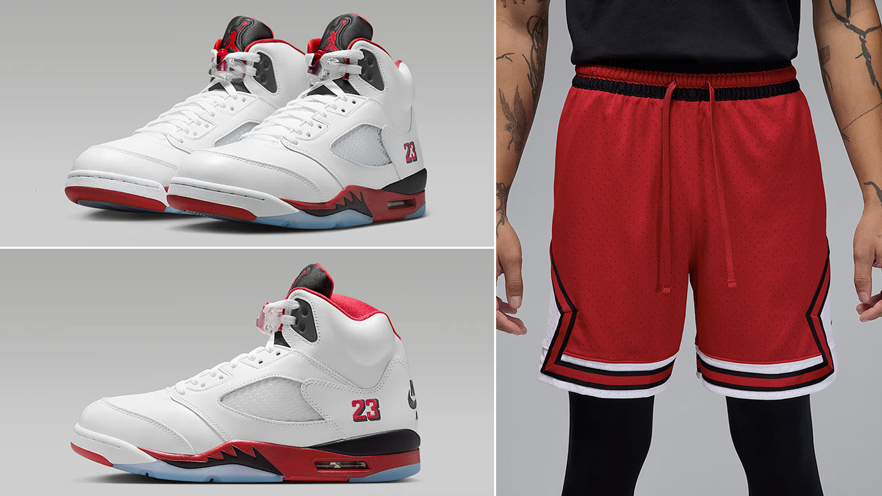 Air-Jordan-5-Fire-Red-Black-Tongue-2025-x-Jordan-Sport-Dri-Fit-Mesh-Diamond-Shorts-to-Match-Sneakers