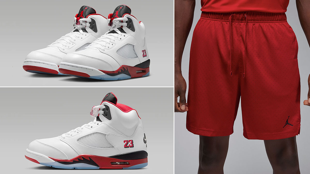Air-Jordan-5-Fire-Red-Black-Tongue-2025-x-Jordan-Sport-Dri-Fit-Mesh-Shorts-to-Match-Sneakers