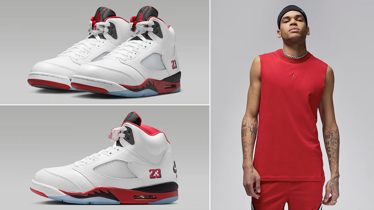 Air-Jordan-5-Fire-Red-Black-Tongue-2025-x-Jordan-Sport-Dri-Fit-Sleeveless-Top-to-Match-Sneakers