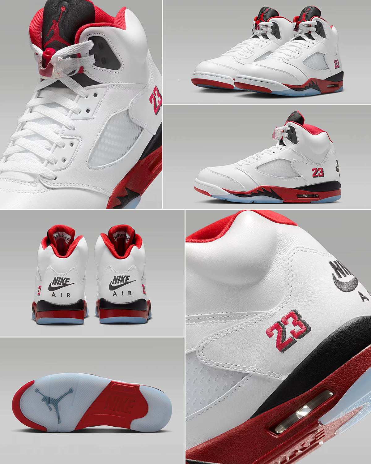 Air Jordan 5 Fire Red Black Tongue 2025