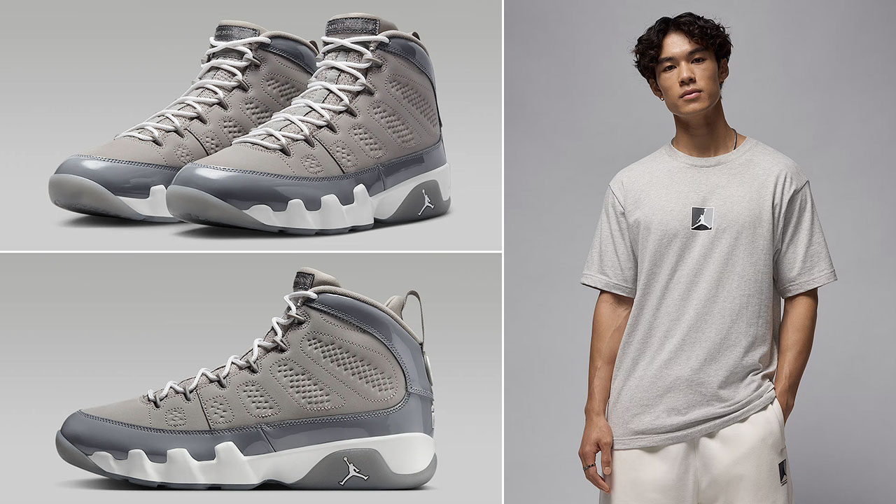 Air Jordan 9 Cool Grey 2025 x Jordan Brooklyn Graphic T Shirt Outfit