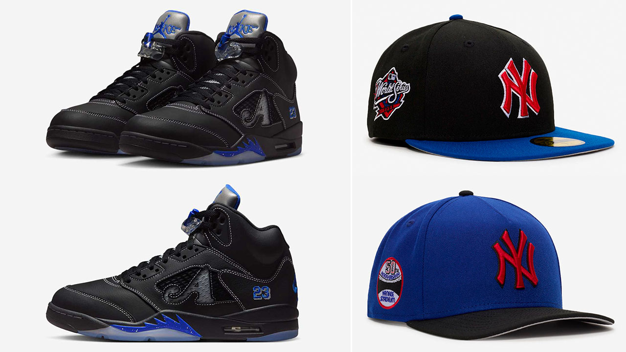 Awake NY Air Jordan 5 Racer Blue x New Era Snapback Hats and Fitted Caps