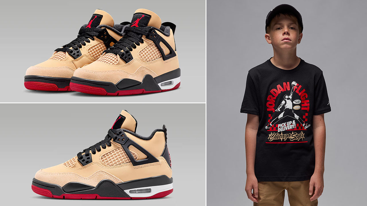 How to Style the Air Jordan 4 Pizza GS Kids Shoes With Outfits