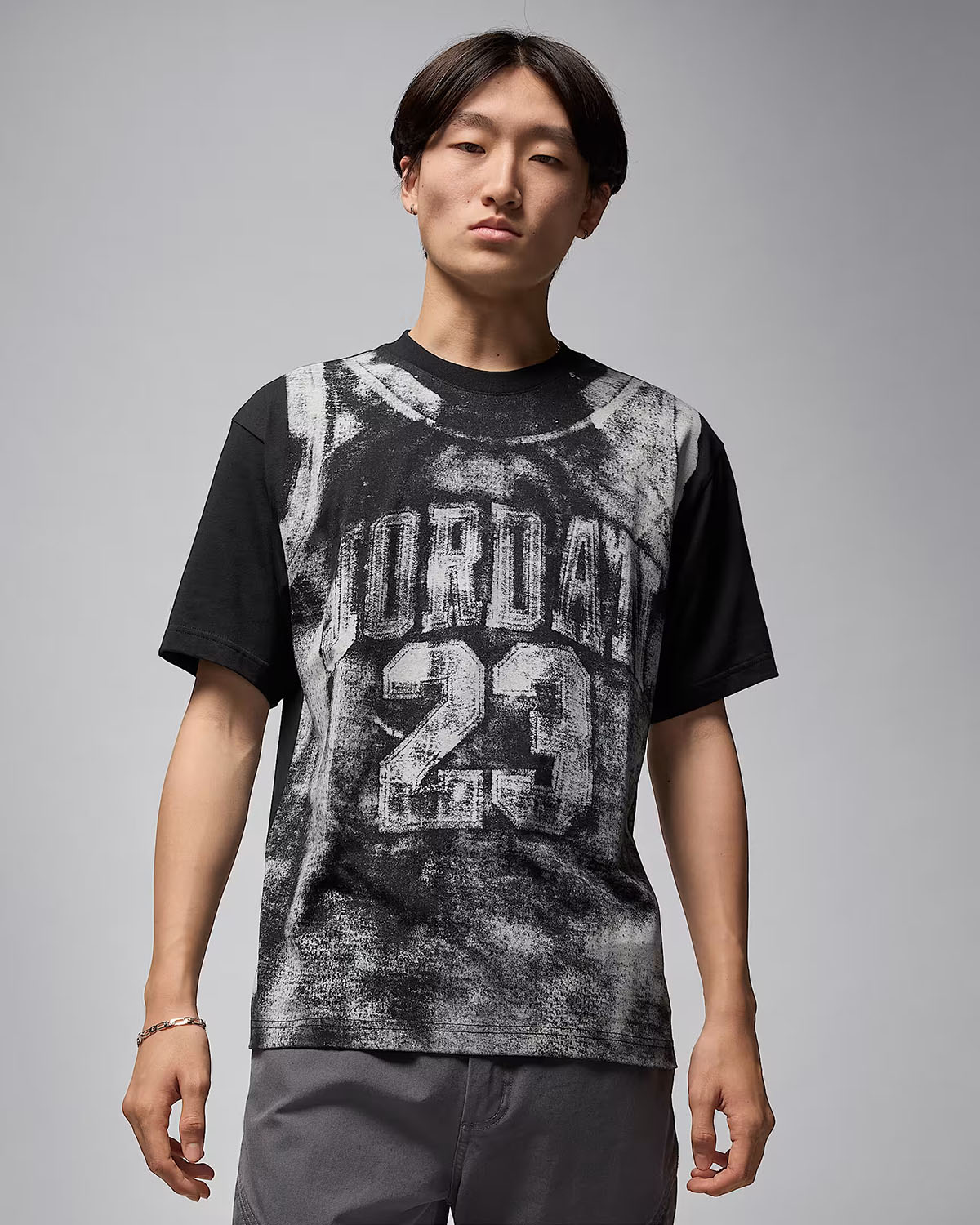 Jordan Brooklyn Collegiate Mens Graphic T Shirt Black White 1