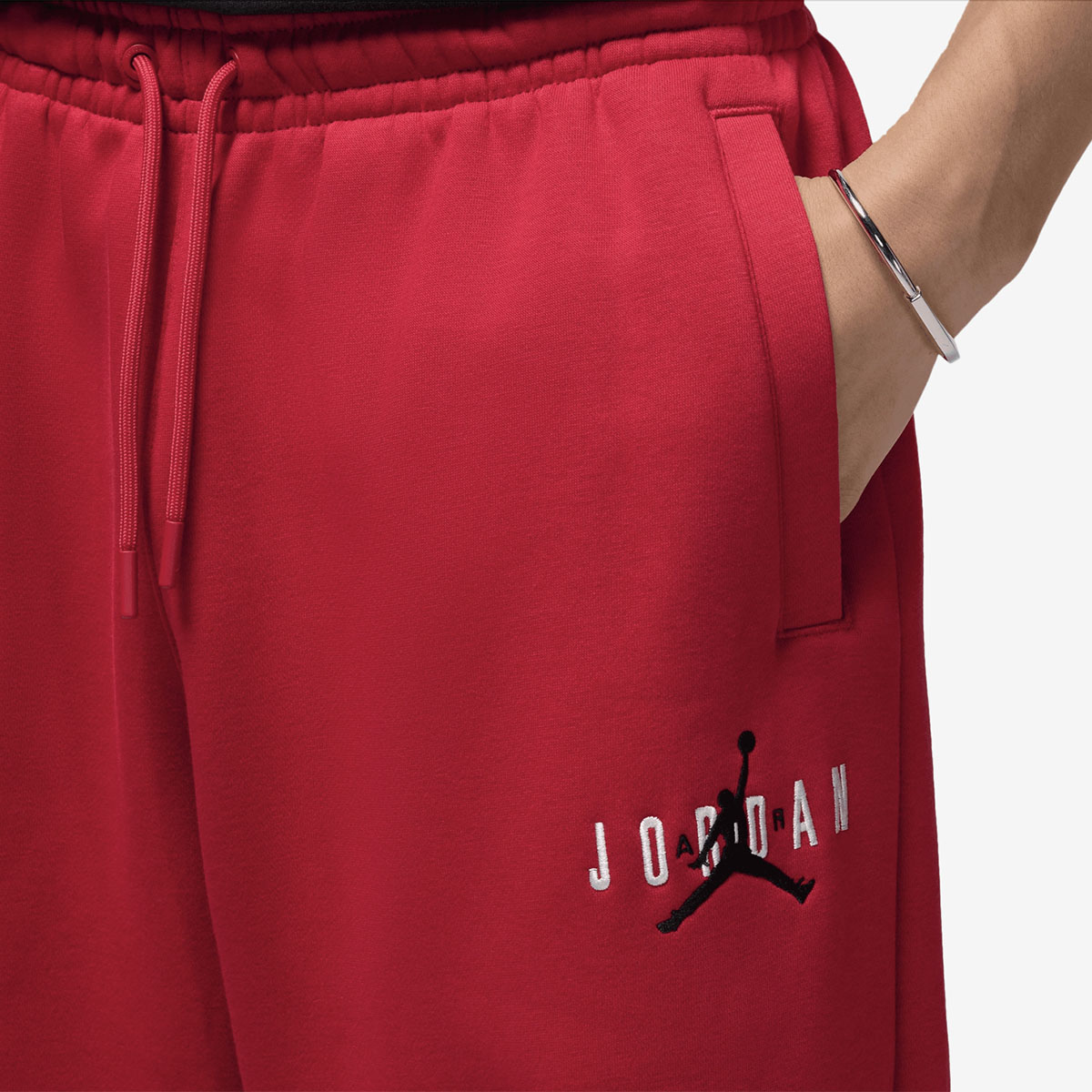 Jordan Brooklyn Fleece Oversize Stretch Mens Pants Red 2
