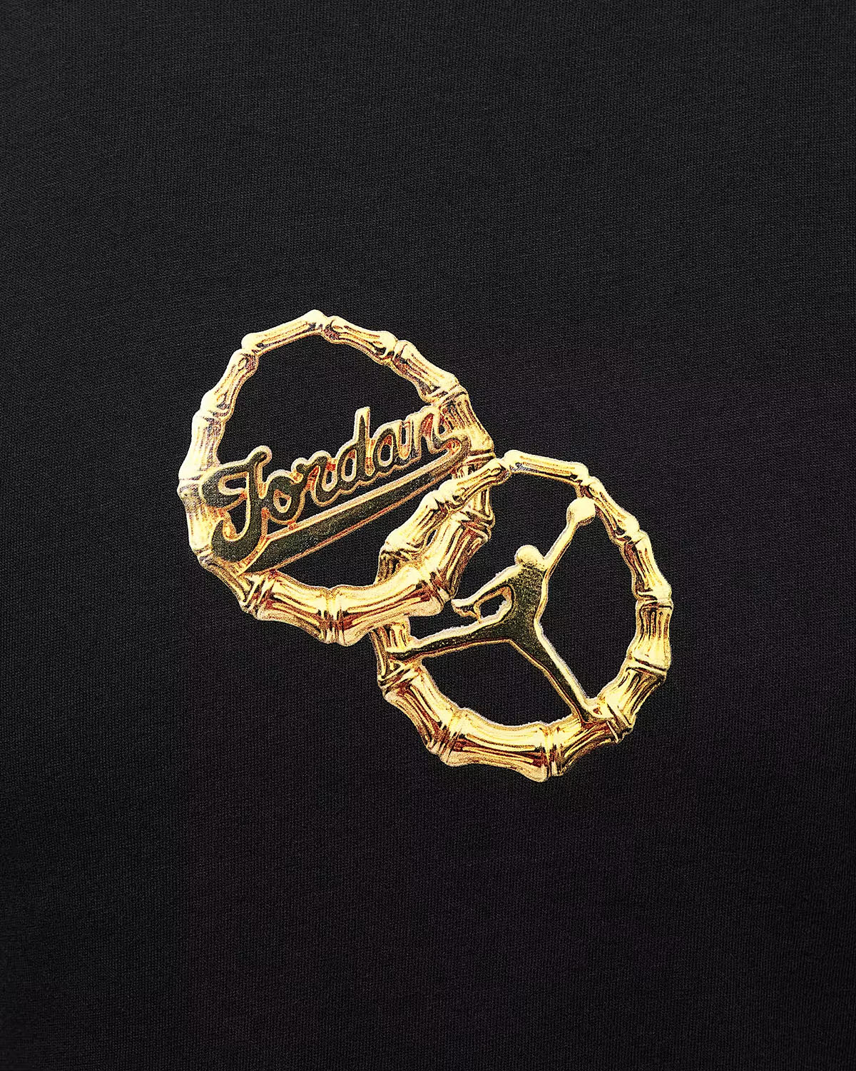 Jordan Brooklyn Womens Graphic T Shirt Black Gold 2