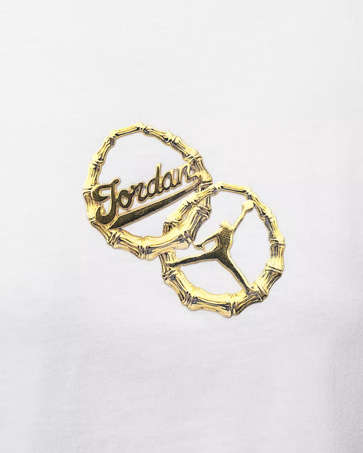Jordan Brooklyn Womens Graphic T Shirt White Gold 2