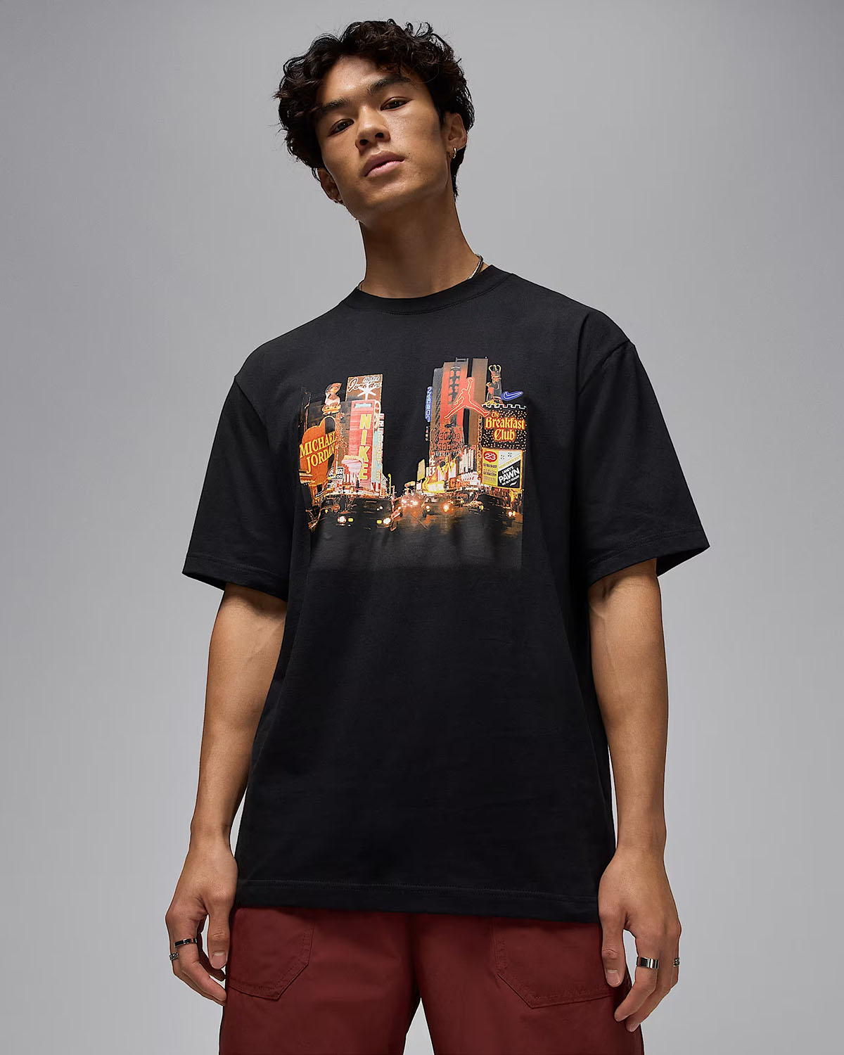 Jordan City Lights Mens T Shirt Black 1