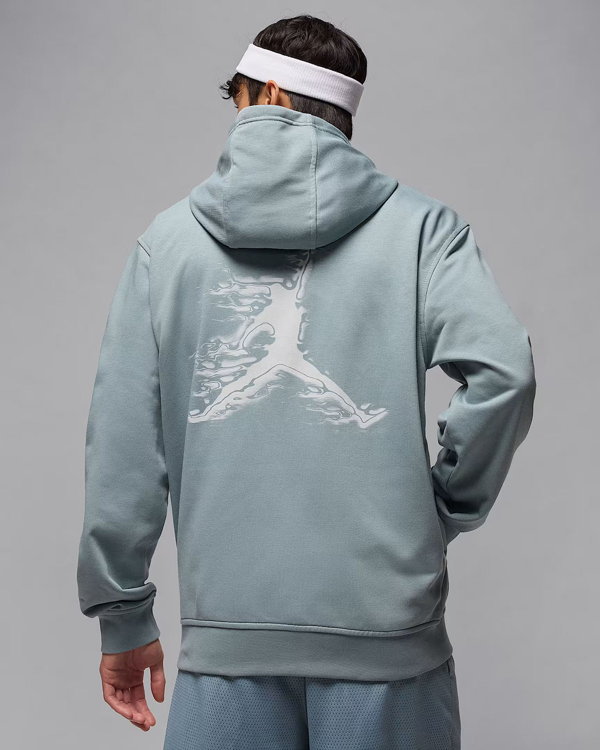 Jordan Sport Crossover Mens Dri Fit Graphic Pullover Hoodie Aviator Grey 2