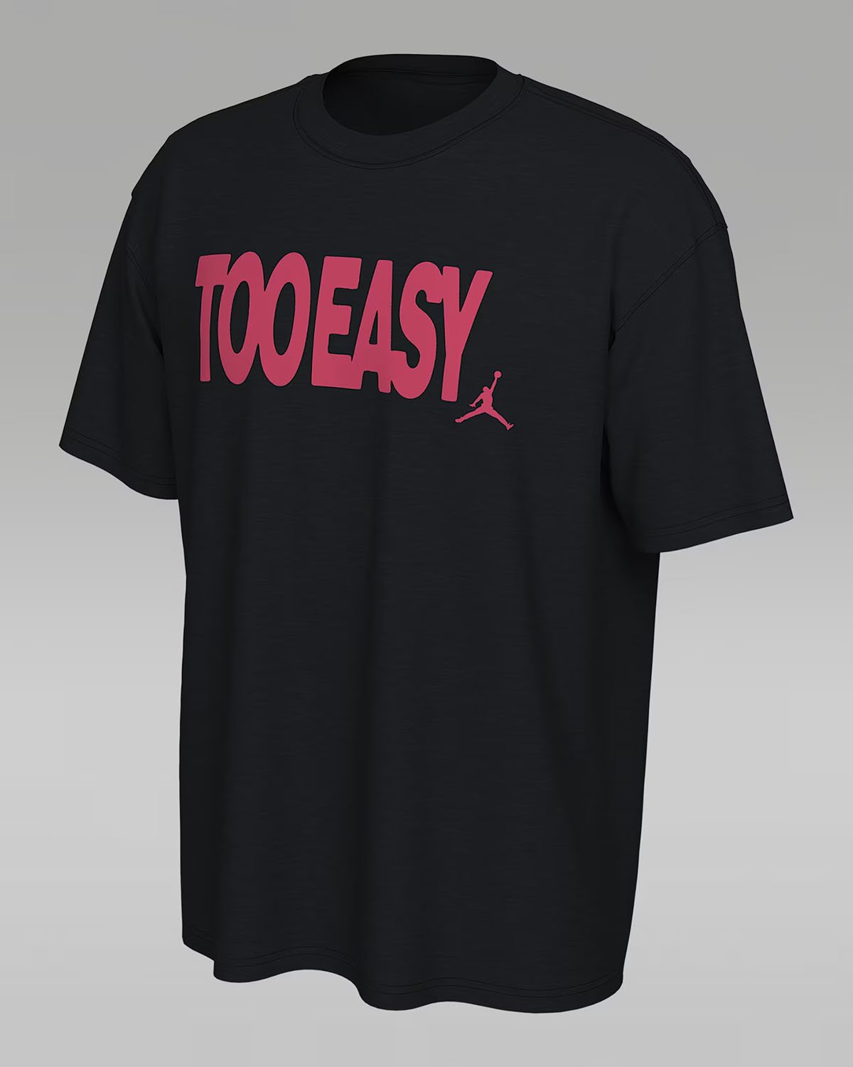 Jordan Too Easy Mens T Shirt Black Red