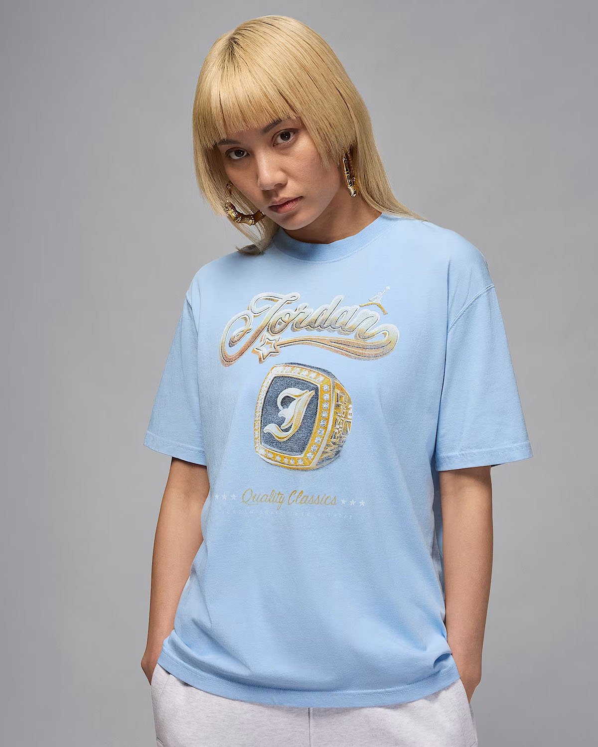 Jordan Womens Graphic T Shirt Psychic Blue 1