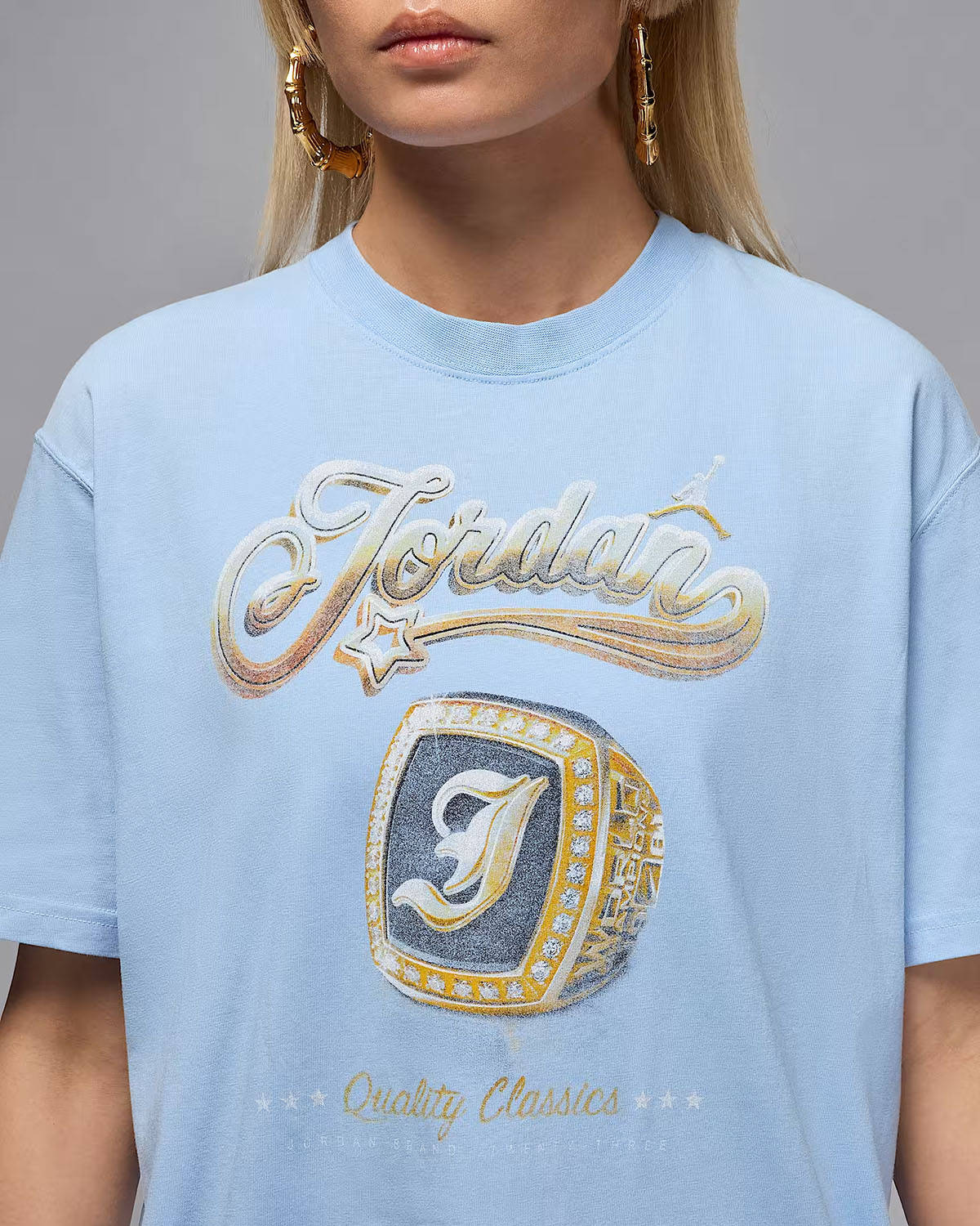 Jordan Womens Graphic T Shirt Psychic Blue 2
