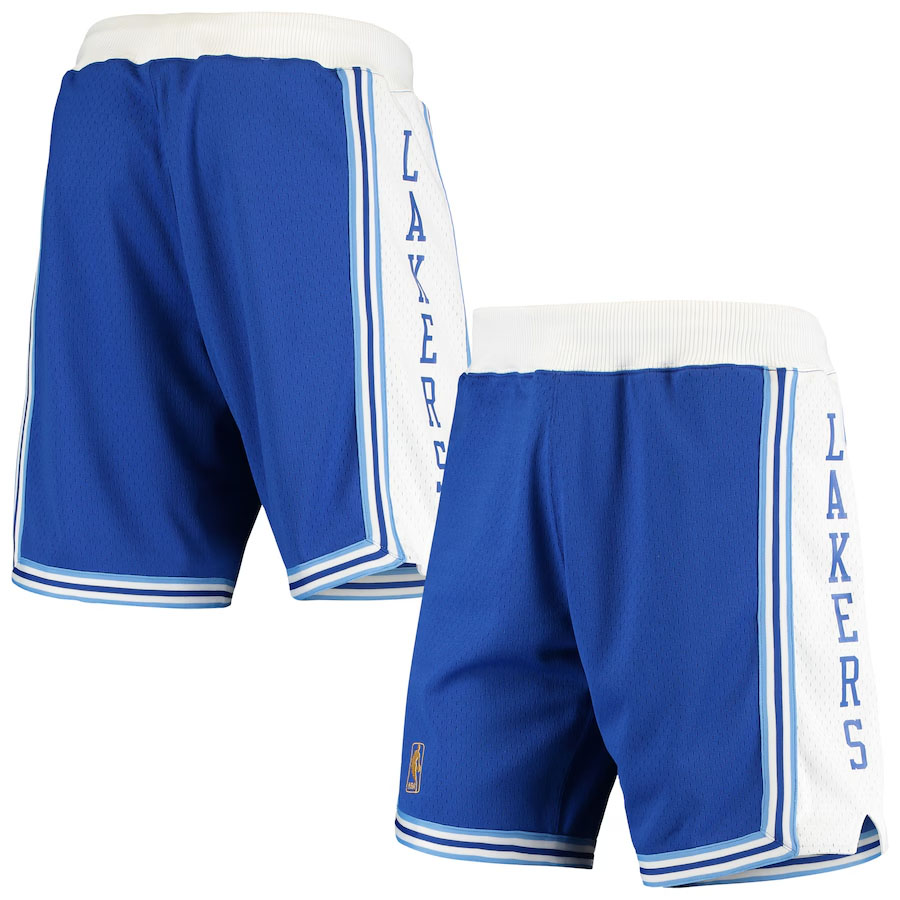 Los Angeles Lakers Mitchell & Ness 2009:2010 Hardwood Classics Authentic Shorts Blue White