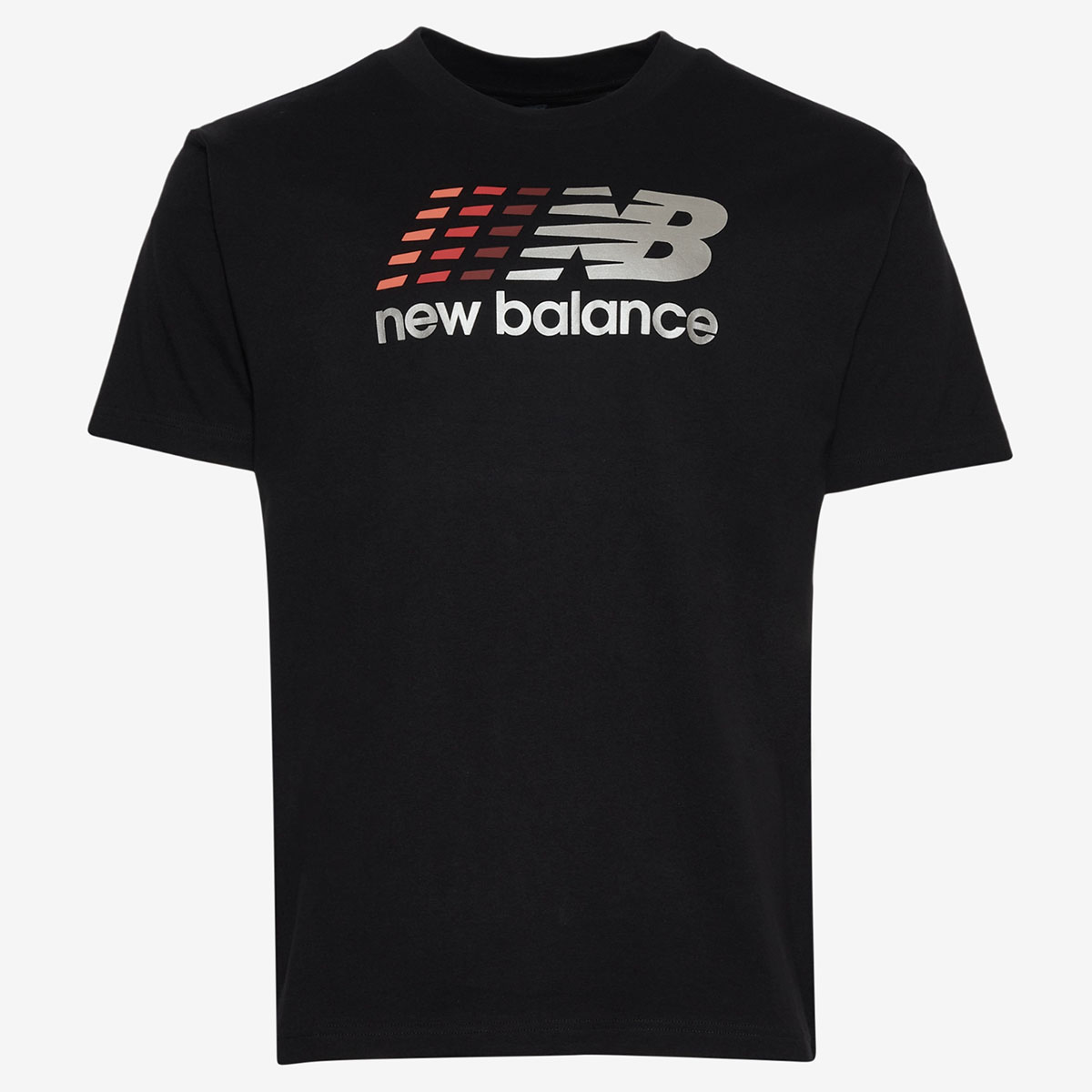 New Balance Center Multi Color Logo T Shirt Black