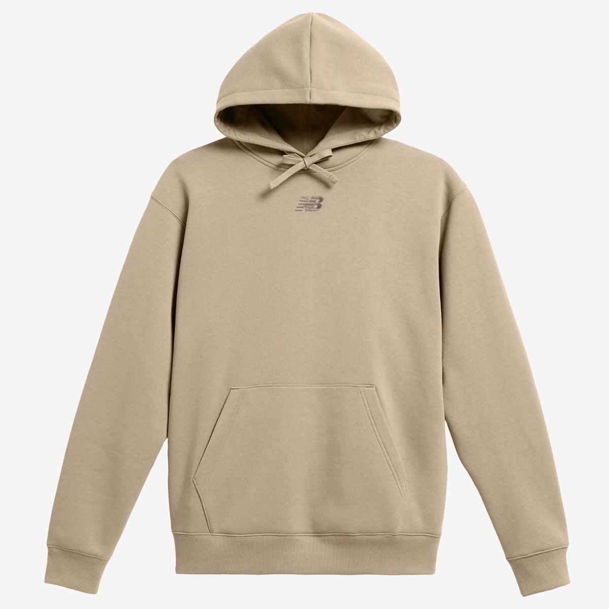 New Balance Oversized Center Chest Logo Mens Hoodie Tan