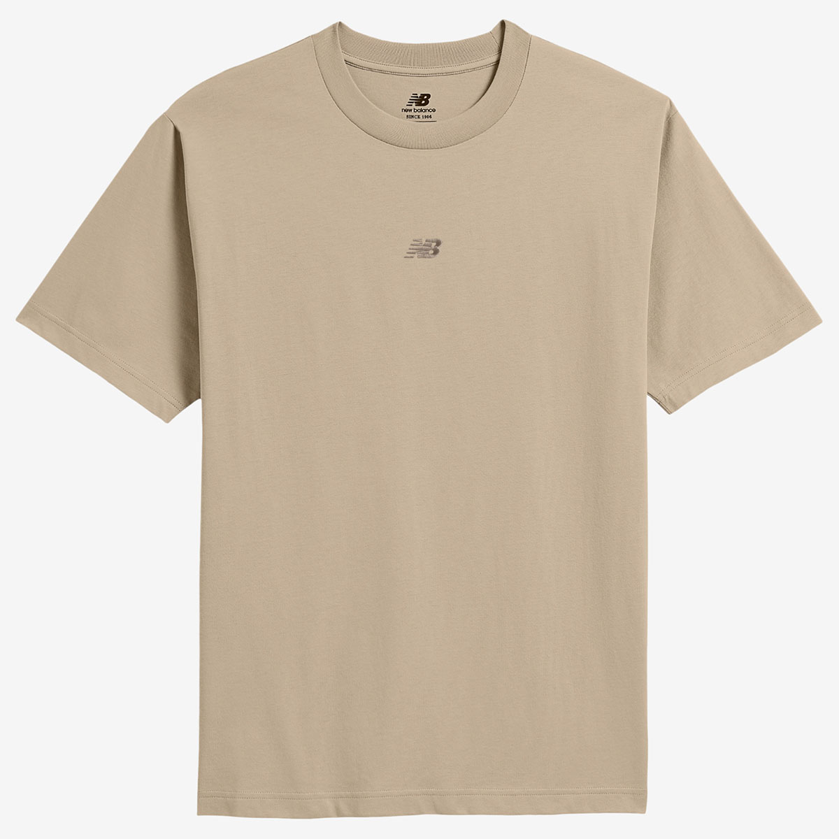 New Balance Oversized Center Chest Logo Mens T Shirt Tan