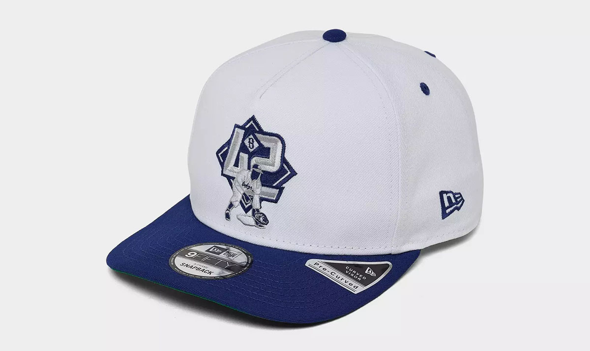 New Era Brooklyn Dodgers Jackie Robinson 9Fifty Snapback Hat White Blue 1
