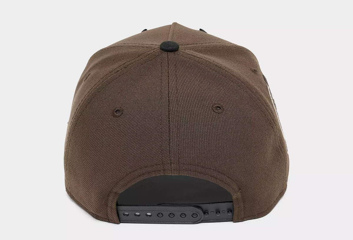 New Era Chicago Bulls 9FORTY A Frame Snapback Hat Cave Stone Brown Black 4