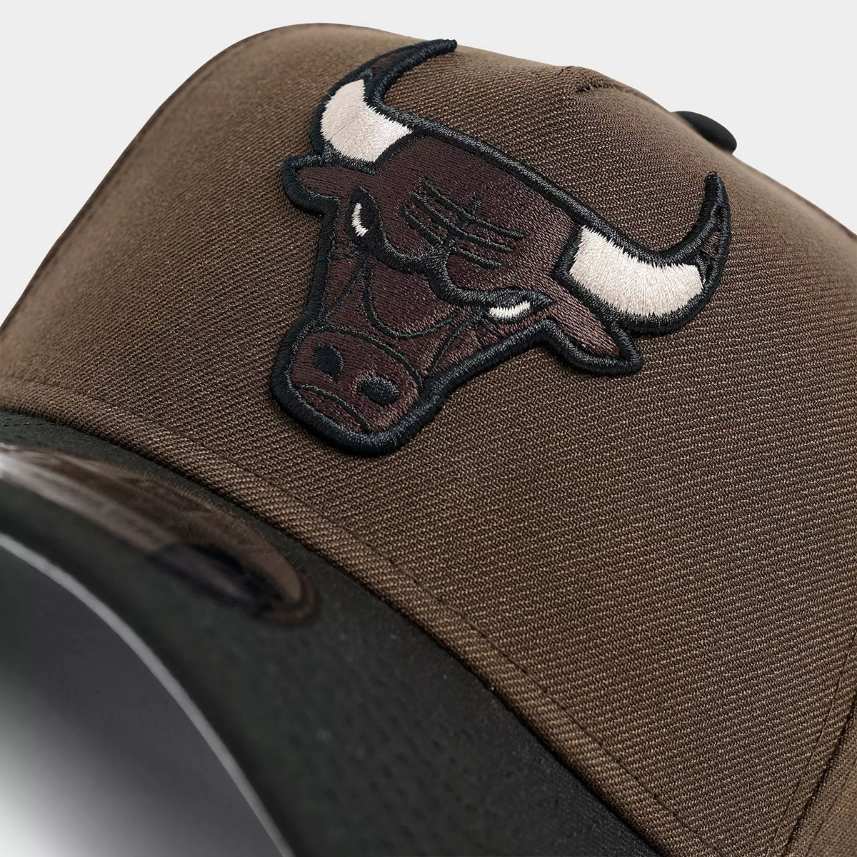 New Era Chicago Bulls 9FORTY A Frame Snapback Hat Cave Stone Brown Black 5