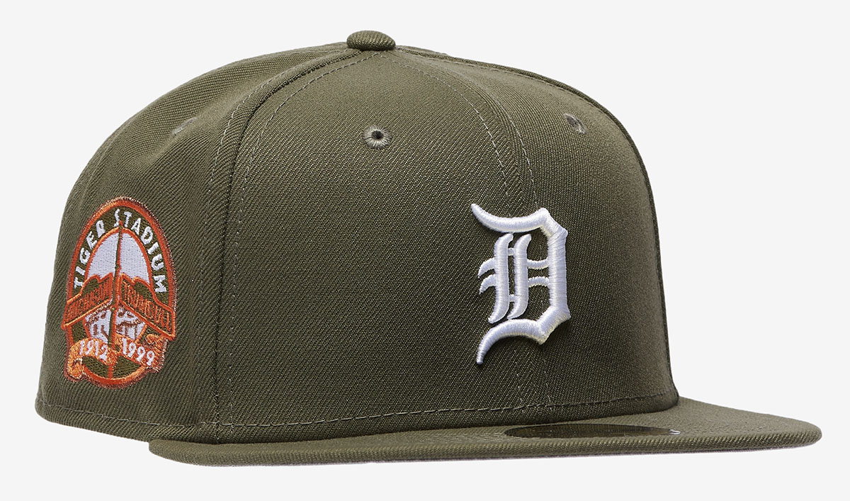 New-Era-Detroit-Tigers-59FIFTY-Olive-Green-Orange-Hat-Fitted-Cap-2