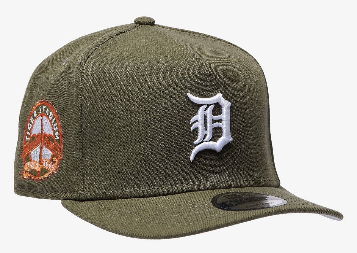 New-Era-Detroit-Tigers-9FIFTY-A-Frame-Olive-Green-Orange-Hat-Snapback-Cap-2