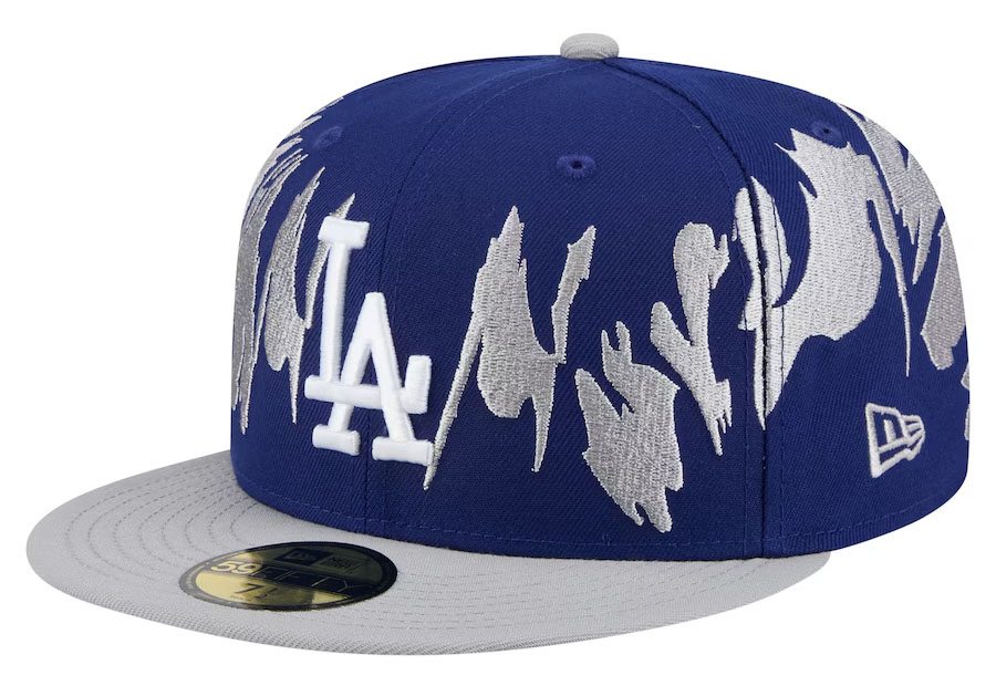 New Era Dodgers Retro Pattern Fitted Hat