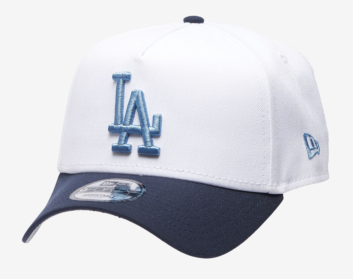 New-Era-LA-Dodgers-9Forty-A-Frame-Hat-White-Navy-Blue-1