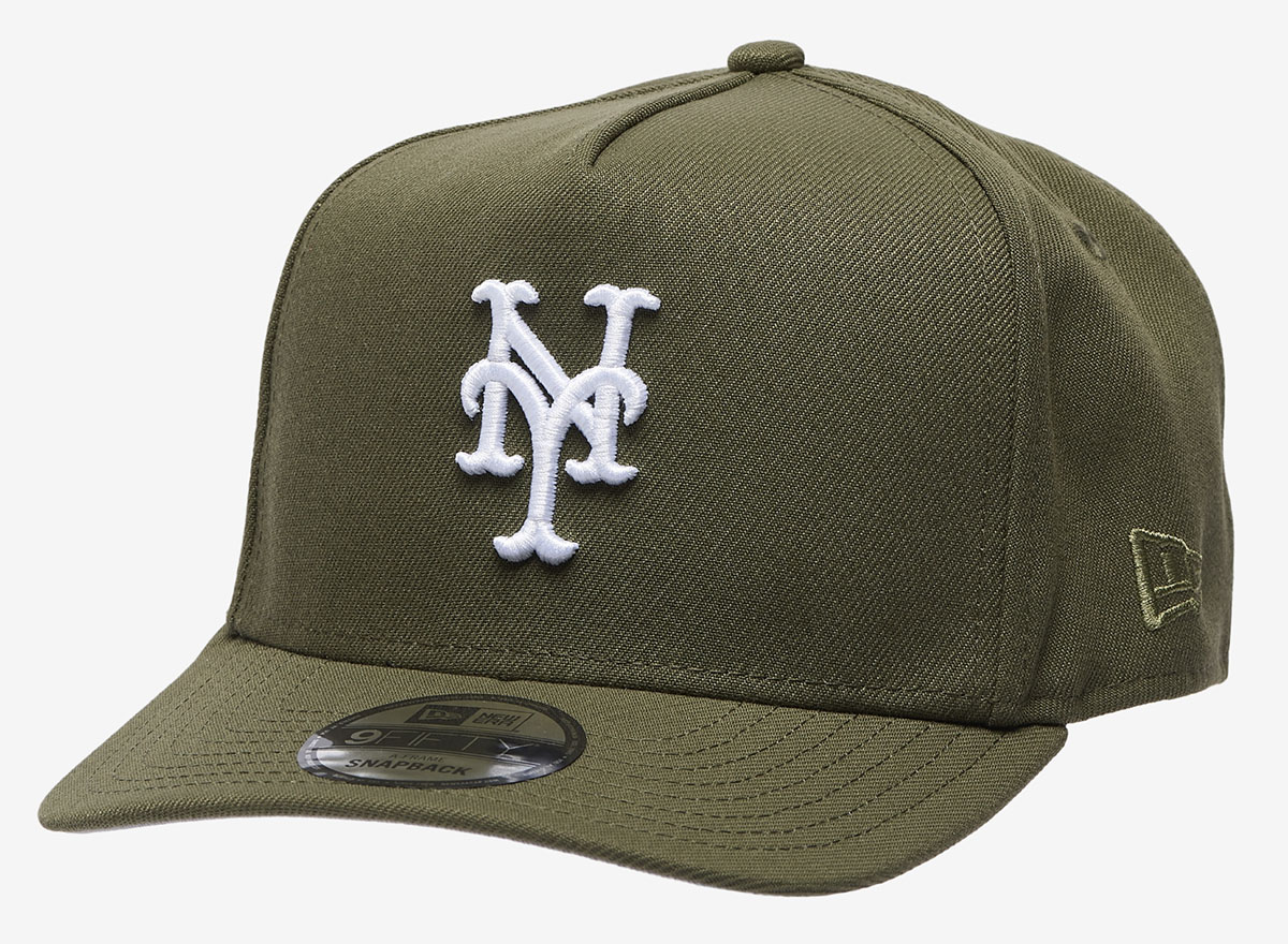 New-Era-New-York-Mets-9FIFTY-A-Frame-Olive-Green-Orange-Hat-Snapback-Cap-1