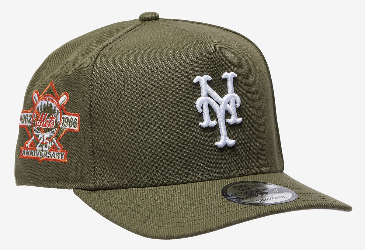 New-Era-New-York-Mets-9FIFTY-A-Frame-Olive-Green-Orange-Hat-Snapback-Cap-2