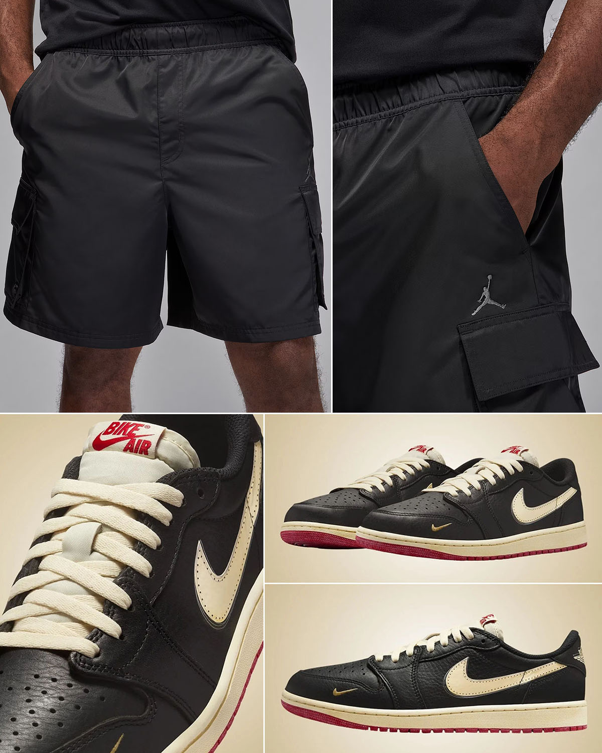 Nigel Sylvester Air Jordan 1 Low OG Better With Time x Jordan Brooklyn Cargo Shorts