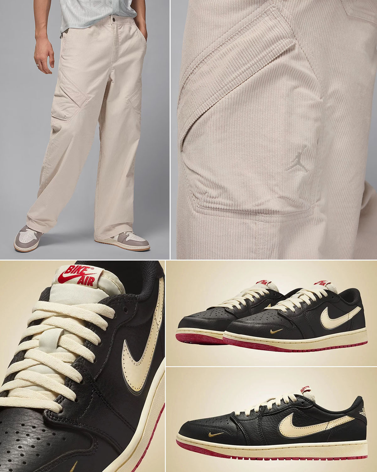 Nigel Sylvester Air Jordan 1 Low OG Better With Time x Jordan Flight Chicago Corduroy Pants Outfit