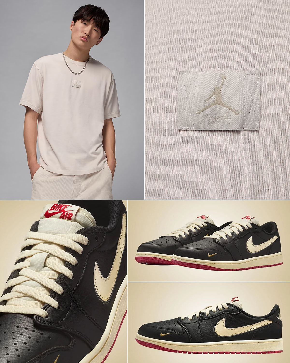 Nigel Sylvester Air Jordan 1 Low OG Better With Time x Jordan Flight Essentials Tee Shirt