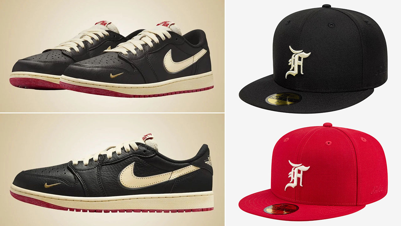 Nigel Sylvester Air Jordan 1 Low OG Better With Time x New Era Hats 59FIFTY Fitted Caps