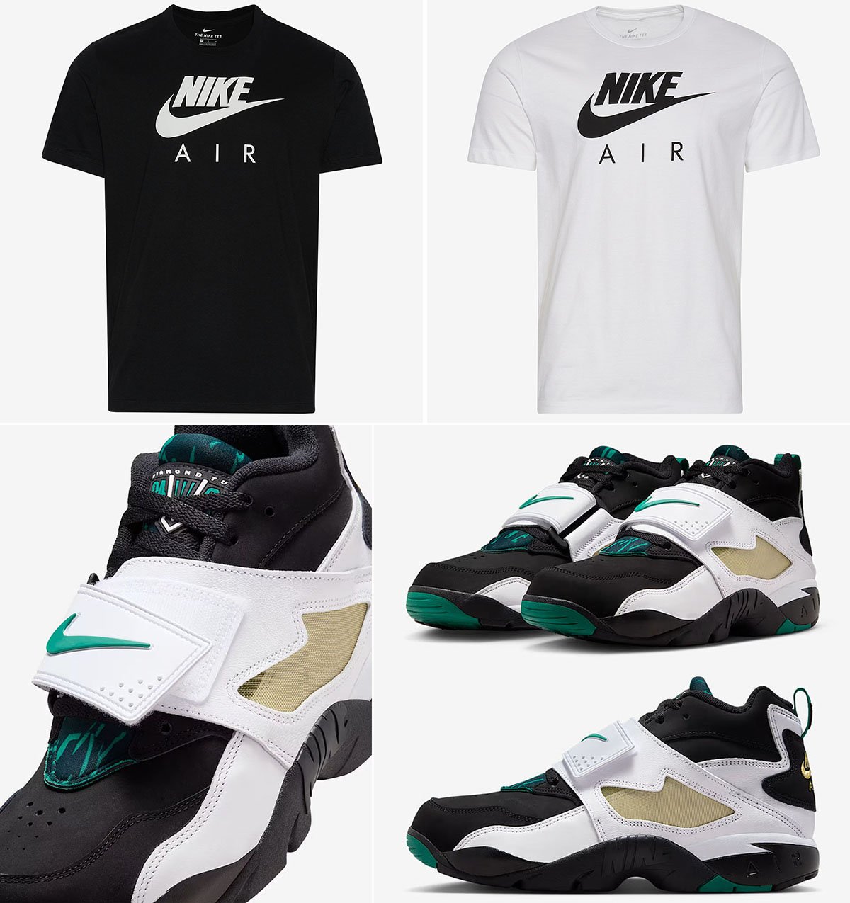 Nike Air Diamond Turf Emerald x Nike Air Futura T Shirt