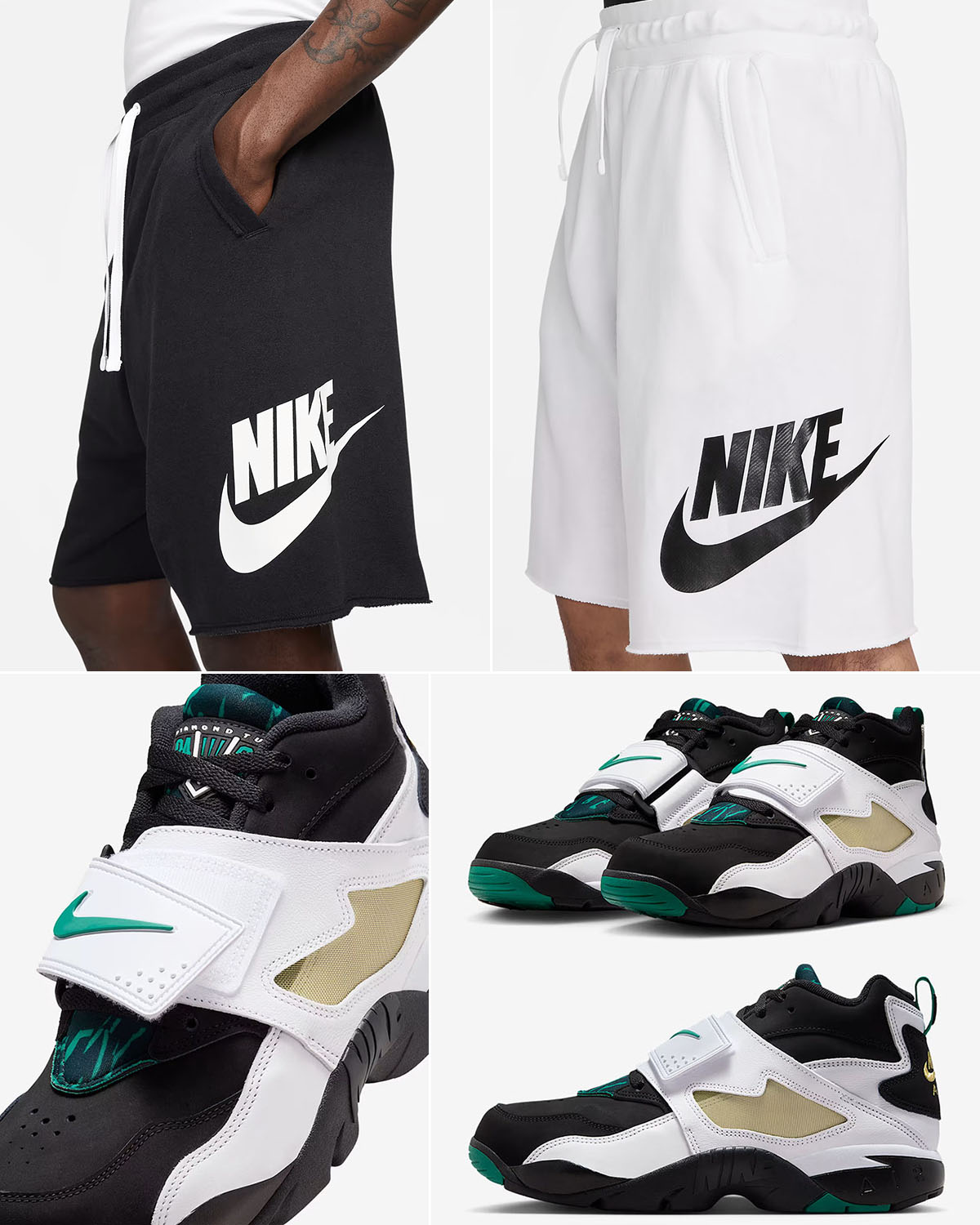 Nike Air Diamond Turf Emerald x Nike Club Alumni Shorts
