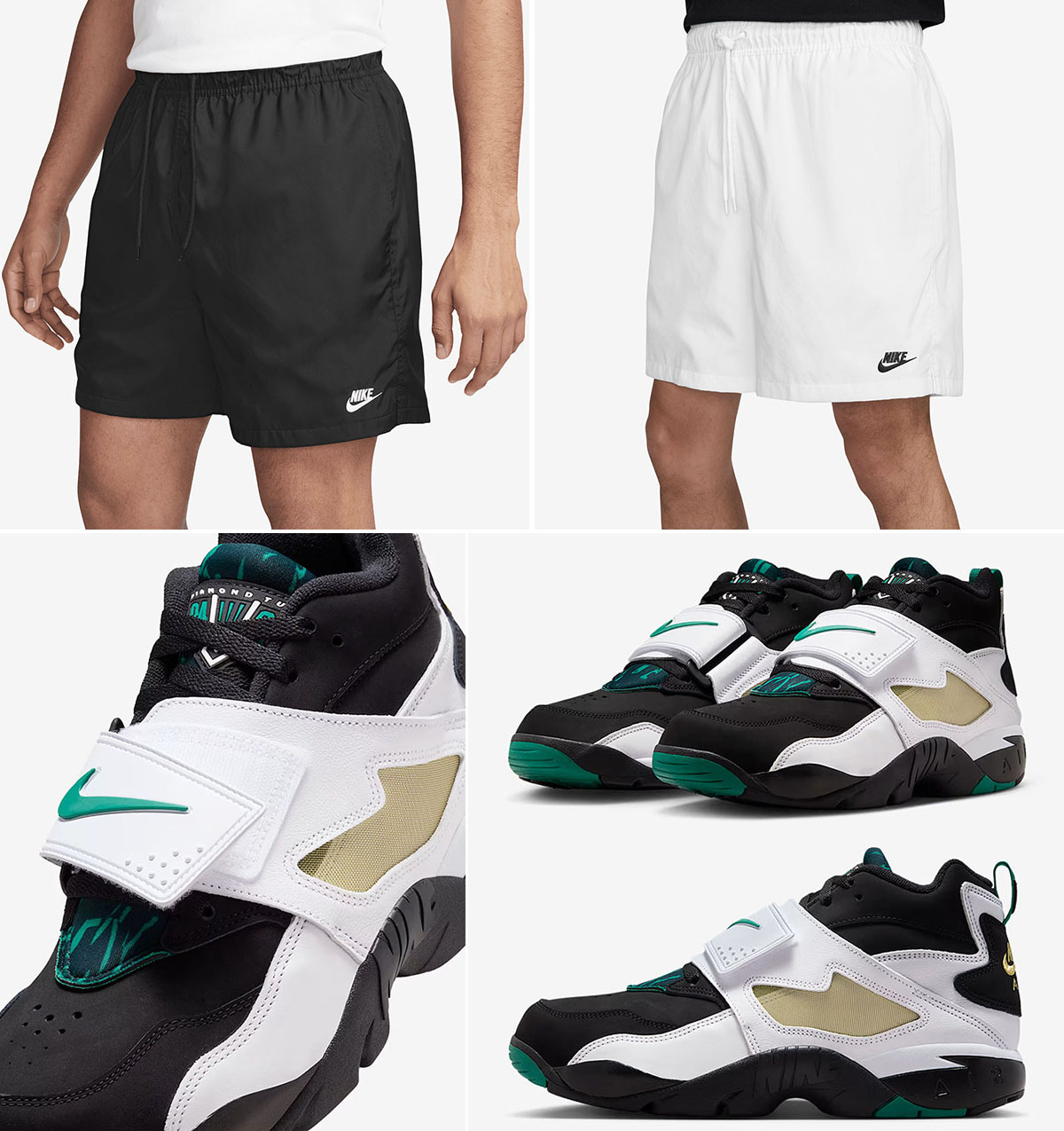 Nike Air Diamond Turf Emerald x Nike Club Flow Shorts