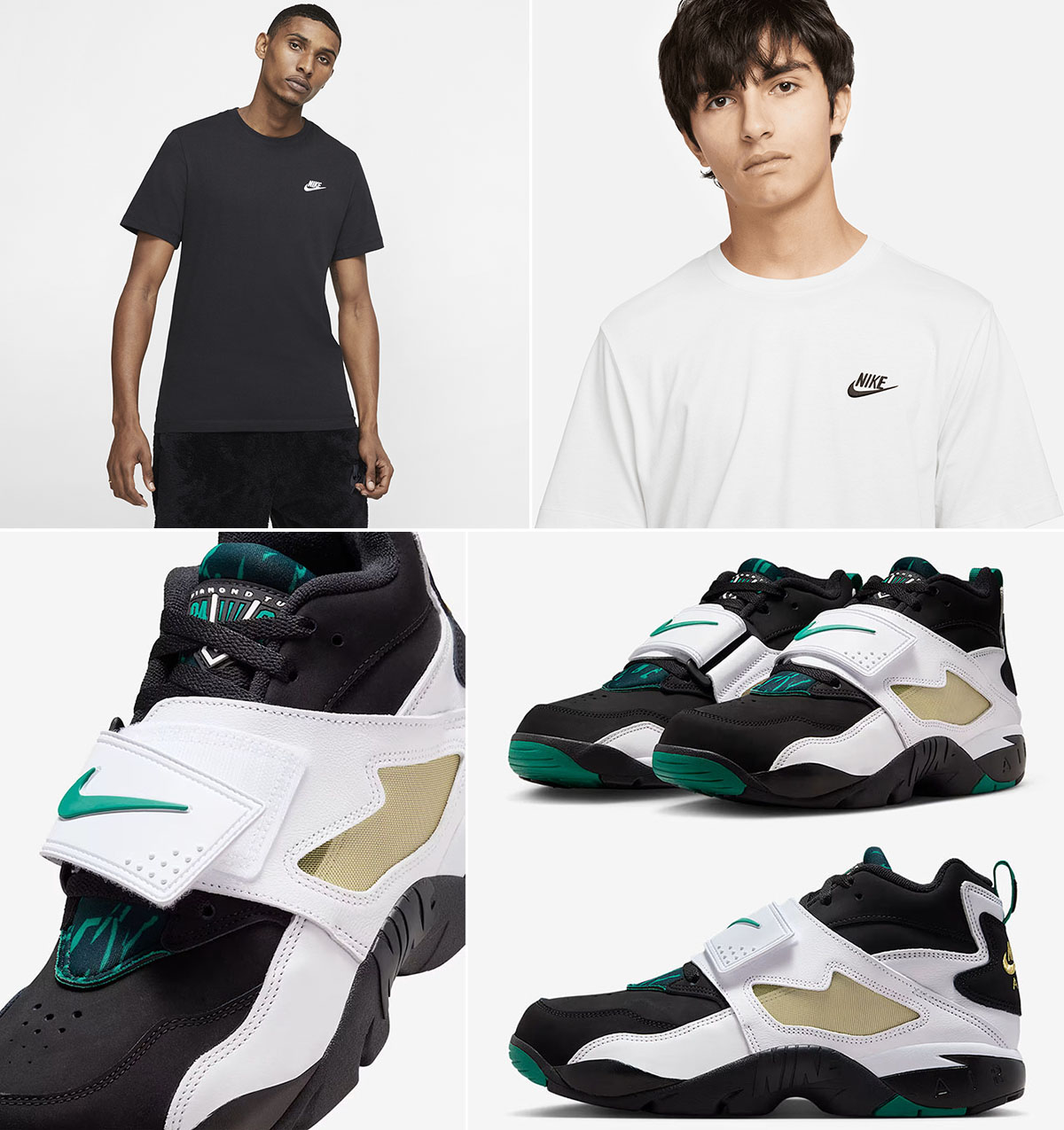 Nike Air Diamond Turf Emerald x Nike Club T Shirt