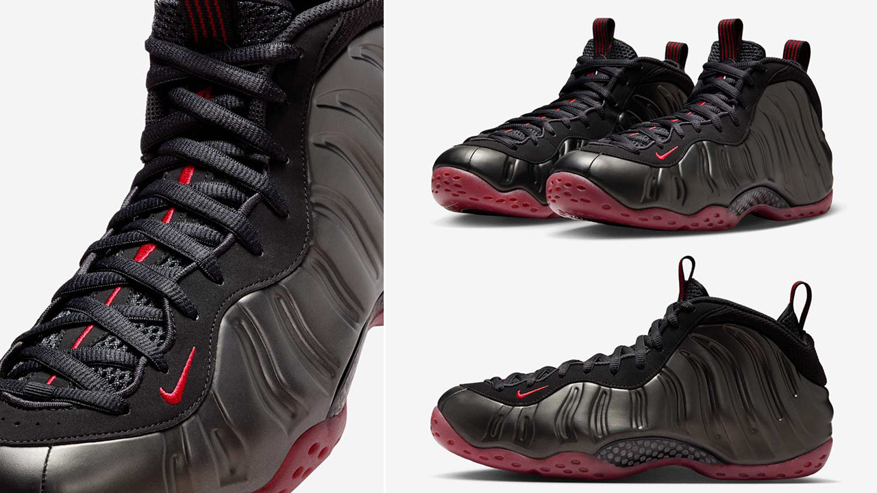 Nike Air Foamposite One Cough Drop Black Varsity Red Mens Sneakers