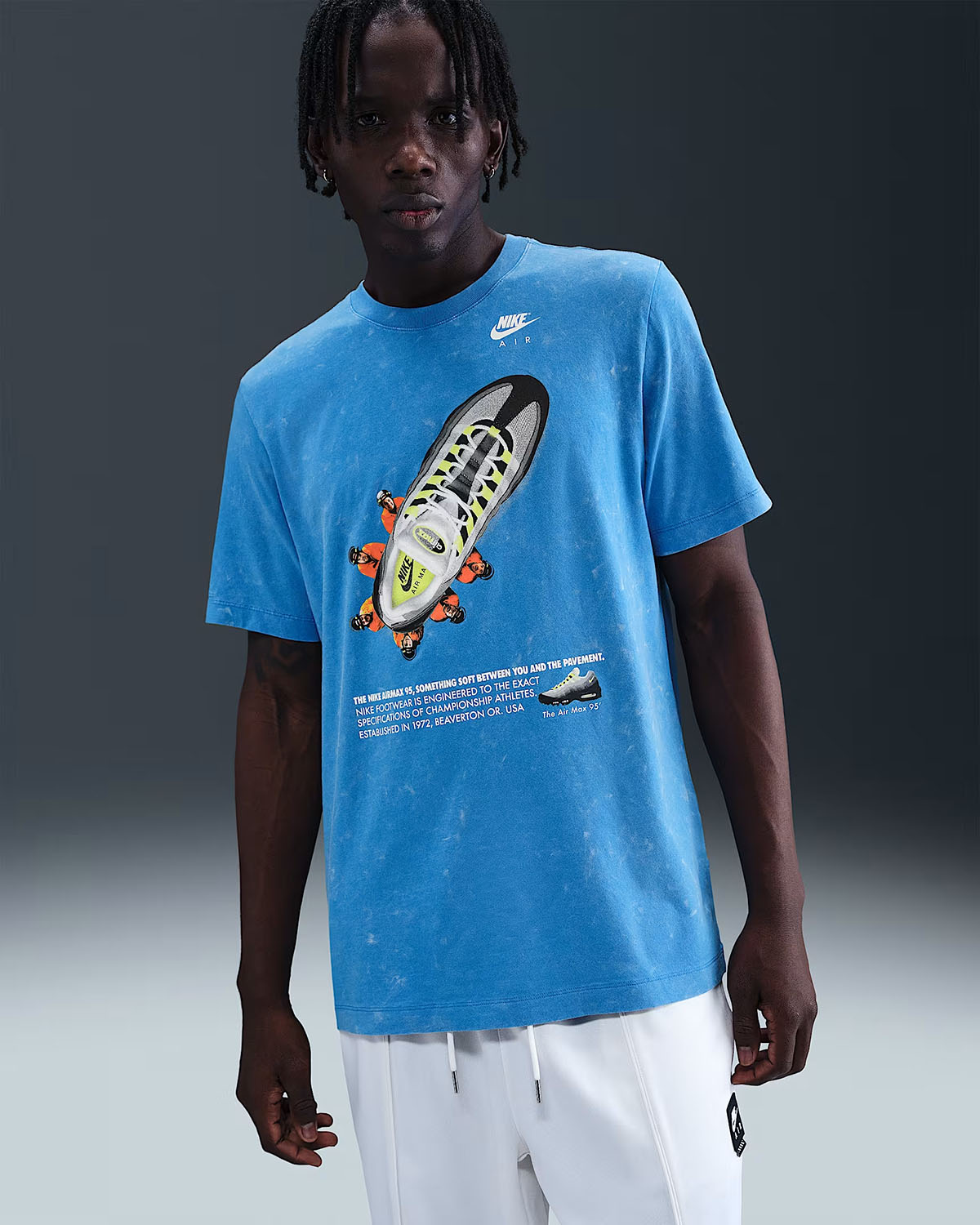 Nike Air Max 95 OG Neon Mens T Shirt Photo Blue