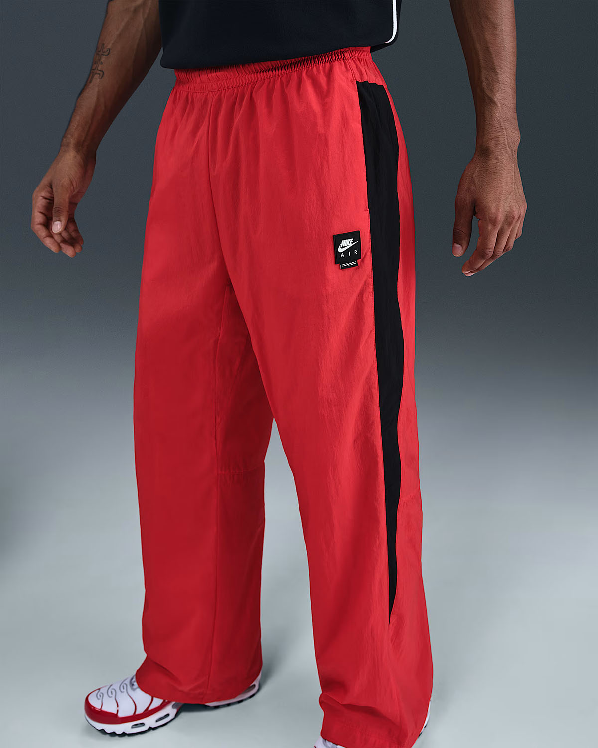 Nike Air Mens Woven Track Pants University Red Black White