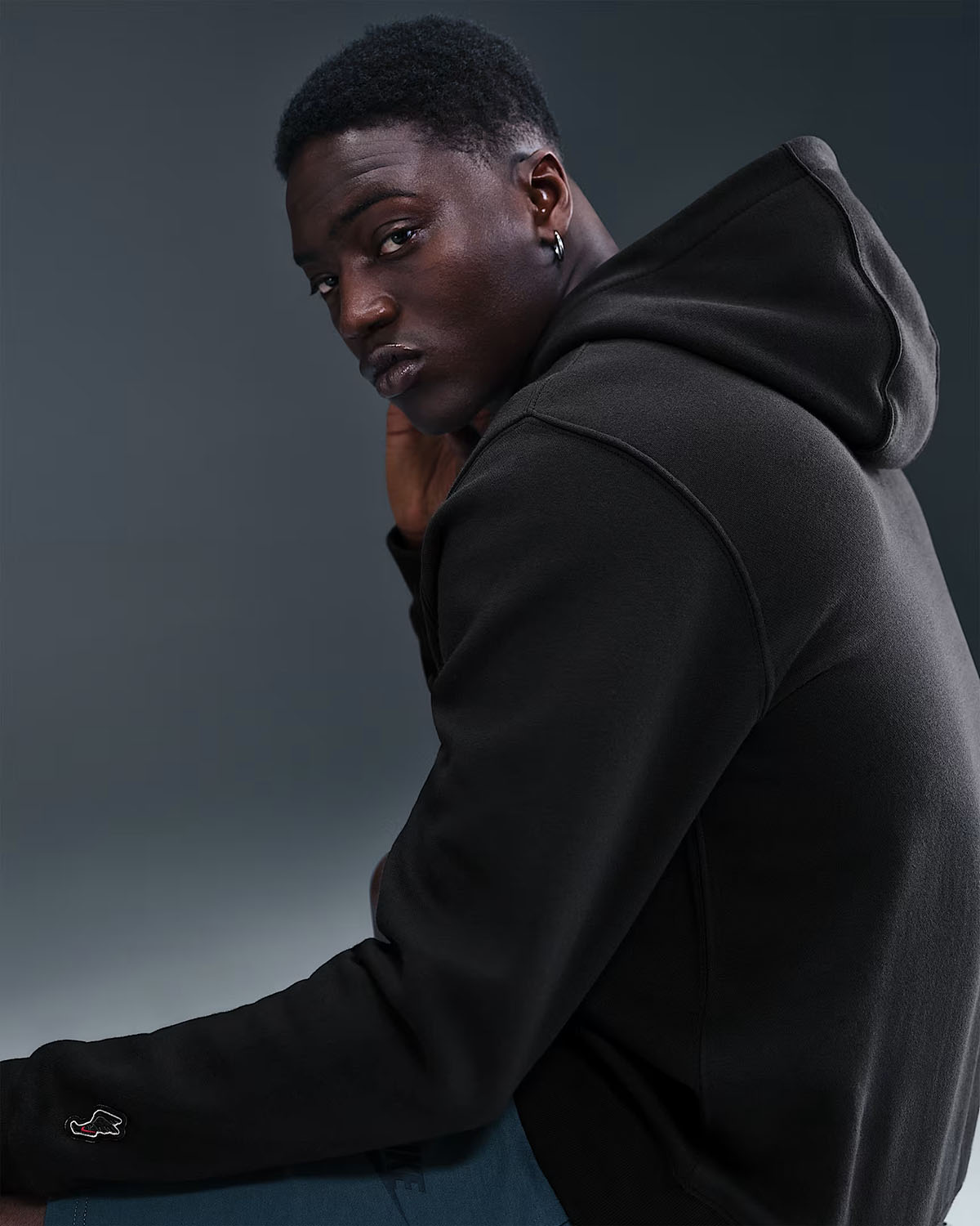 Nike Club Fleece Mens Pullover Hoodie Black Phantom Off Noir 2