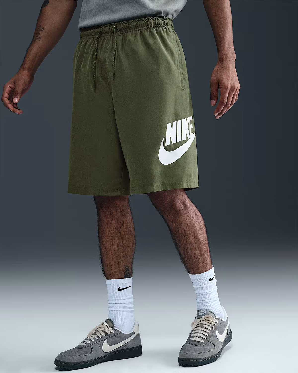 Nike Club Mens Woven Shorts Medium Olive