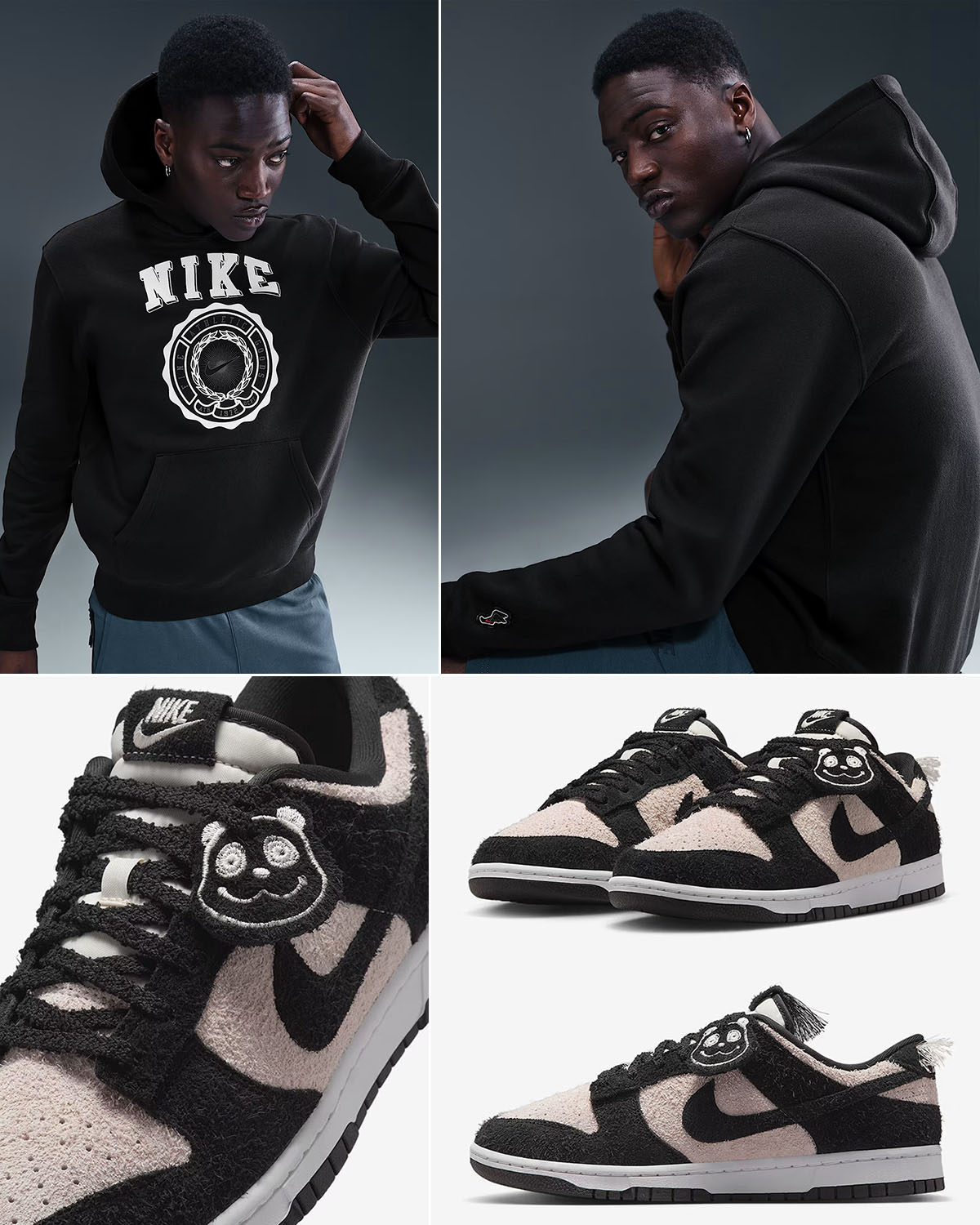 Nike Dunk Low Panda SE Shoes and Nike Club Fleece Hoodie Outfit