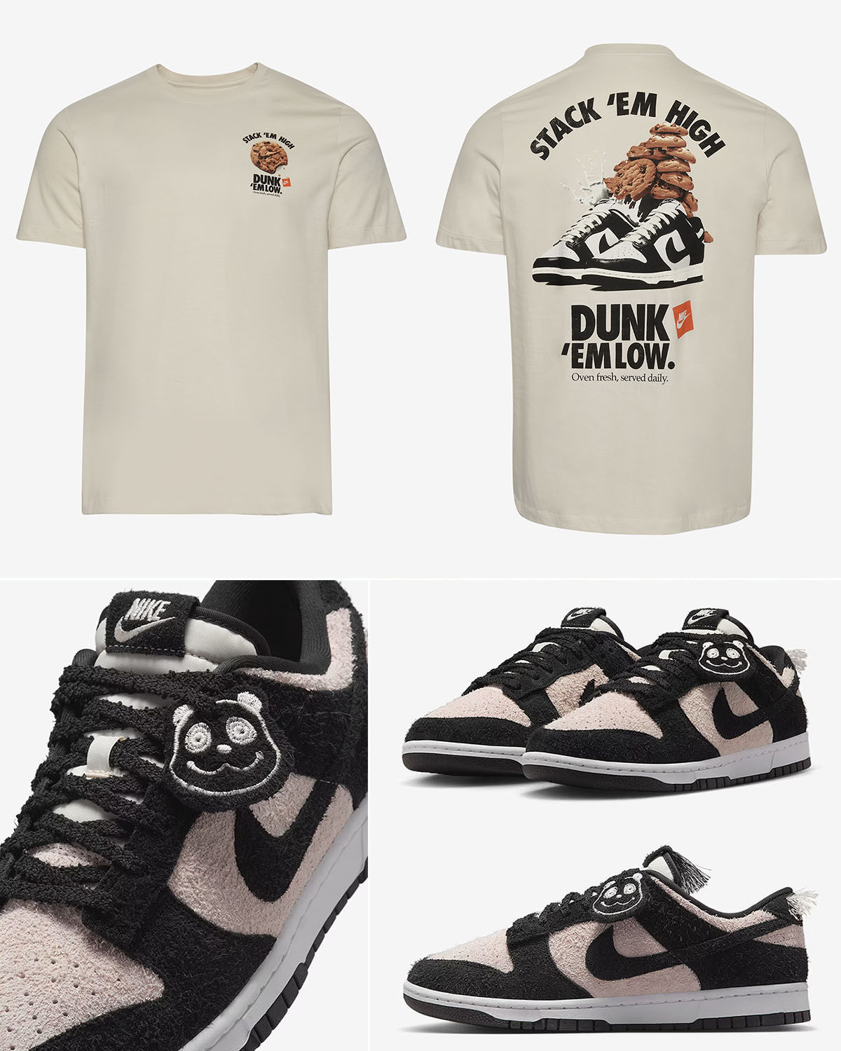 Nike Dunk Low Panda SE Sneakers and Shirt Outfit