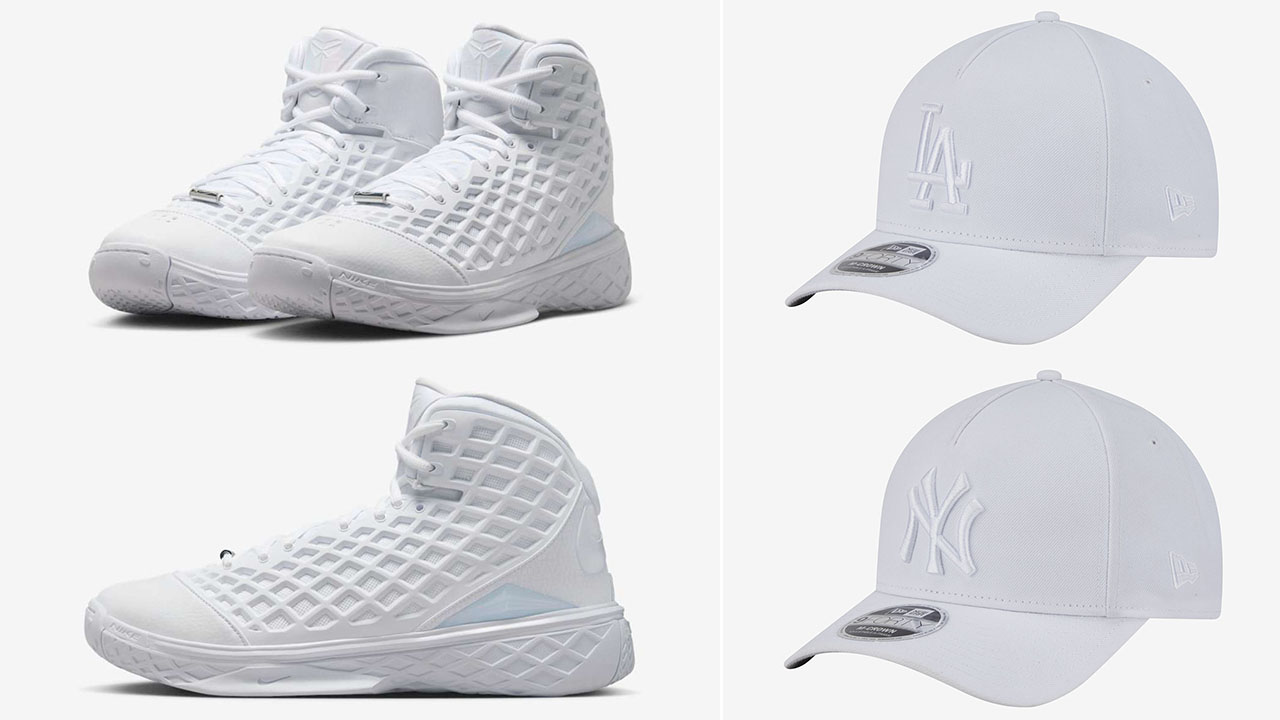 Nike Kobe 3 Protro Halo x New Era White A Frame Hats Snapback Caps