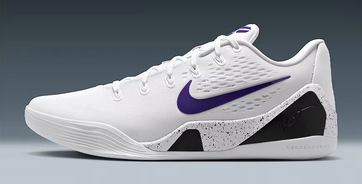 Nike Kobe 9 Elite Low EM Protro White Court Purple Basketball Shoes 1