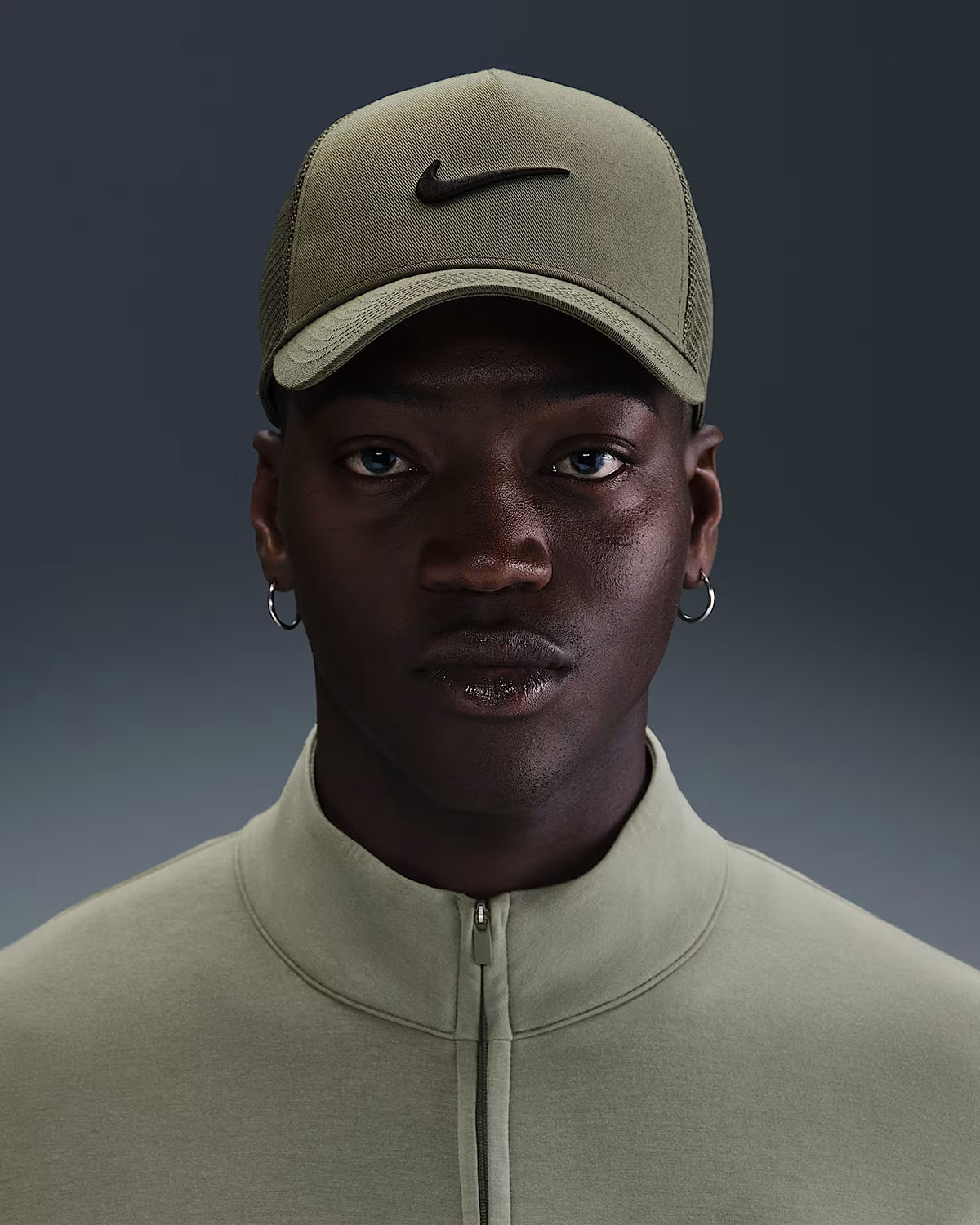 Nike Rise Structured Trcuker Cap Medium Olive Black 1